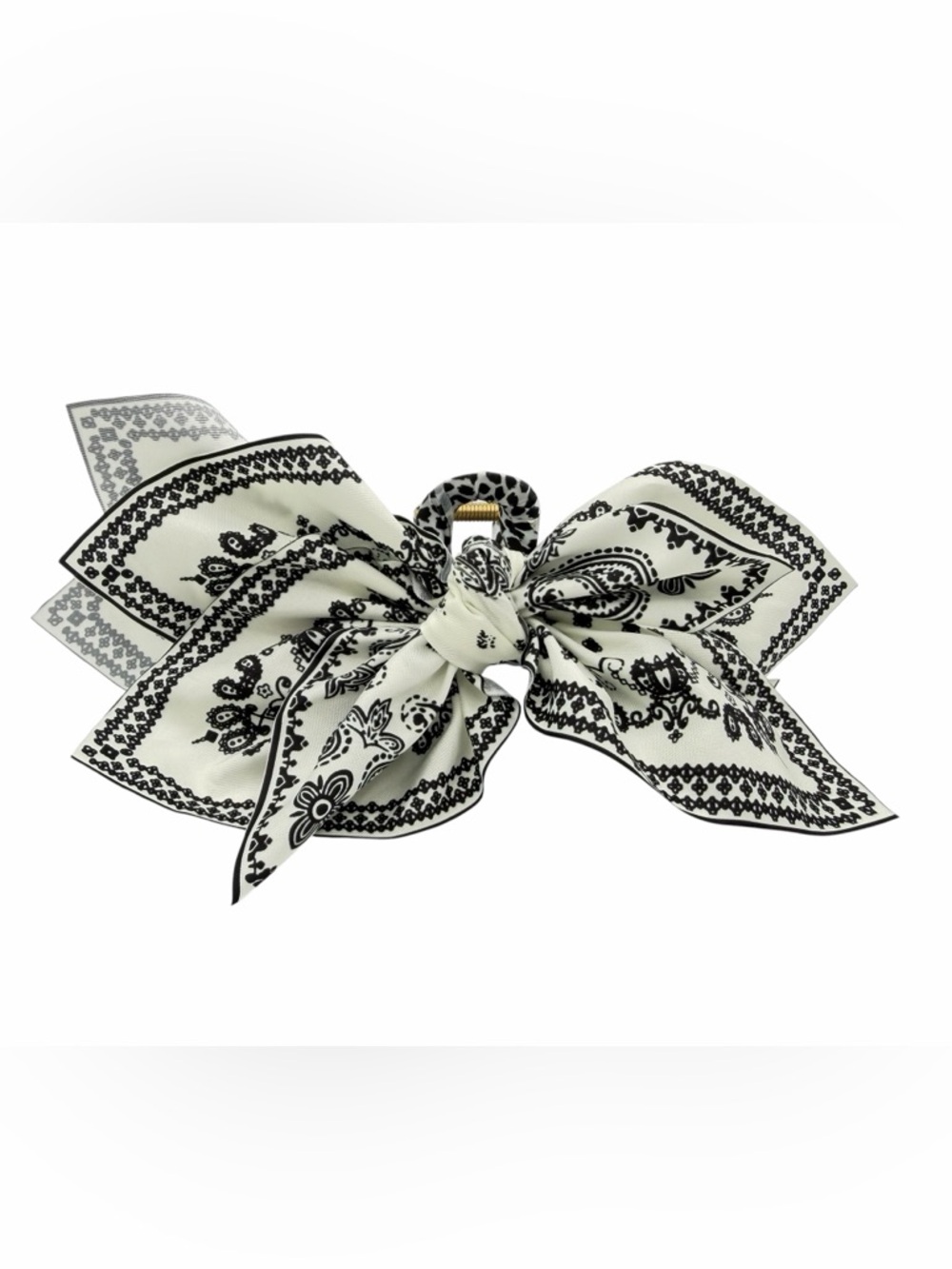 Bandana Print Fabric Hair Clip New